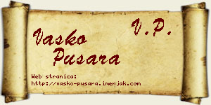 Vasko Pušara vizit kartica